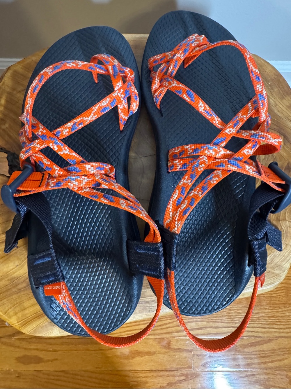 Chaco ZX/2 Cloud Dual Strap Cushioned Sandals Women Botanic Spicy Orange Sz. 10 - Picture 6 of 10